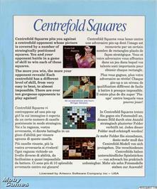 Box back cover for Centerfold Squares on the Microsoft DOS.