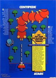 Box back cover for Centipede (Atarisoft) on the Microsoft DOS.