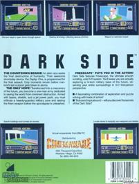 Box back cover for Dark Side on the Microsoft DOS.