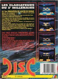 Box back cover for Disc on the Microsoft DOS.