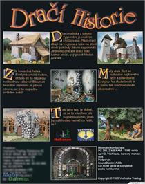 Box back cover for Drací Historie on the Microsoft DOS.
