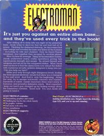 Box back cover for Electro Body on the Microsoft DOS.