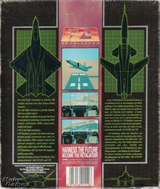 Box back cover for F29 Retaliator on the Microsoft DOS.