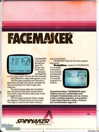 Box back cover for FaceMaker on the Microsoft DOS.