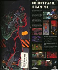 Box back cover for Fade To Black on the Microsoft DOS.