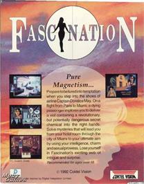 Box back cover for Fascination on the Microsoft DOS.