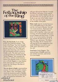 Box back cover for Fellowship Of The Ring, The on the Microsoft DOS.
