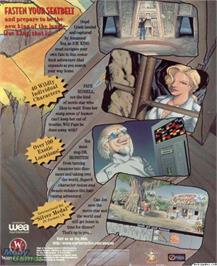 Box back cover for Flight Of The Amazon Queen on the Microsoft DOS.