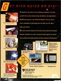 Box back cover for Frederik Pohl's Gateway on the Microsoft DOS.