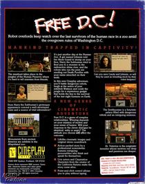 Box back cover for Free D.C! on the Microsoft DOS.