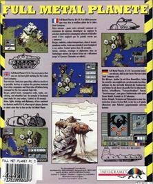 Box back cover for Full Metal Planete on the Microsoft DOS.