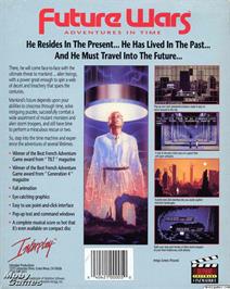 Box back cover for Future Wars - Adventures in Time on the Microsoft DOS.