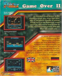 Box back cover for Game Over 2 on the Microsoft DOS.