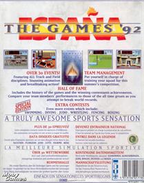 Box back cover for Games '92, The - Espana on the Microsoft DOS.