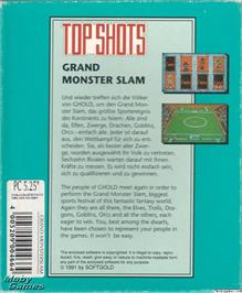 Box back cover for Grand Monster Slam on the Microsoft DOS.