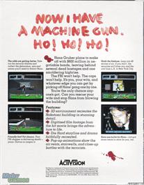 Box back cover for Hard, Die on the Microsoft DOS.