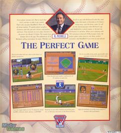 Box back cover for HardBall 4 on the Microsoft DOS.