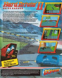 Box back cover for Hard Drivin' 2 on the Microsoft DOS.