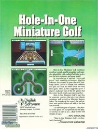 Box back cover for Hole-In-One Miniature Golf on the Microsoft DOS.