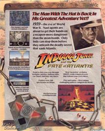 Box back cover for Indiana Jones And The Fate Of Atlantis on the Microsoft DOS.