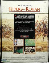 Box back cover for J.R.R. Tolkien's Riders of Rohan on the Microsoft DOS.