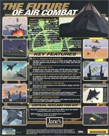 Box back cover for Jane's Combat Simulations Advanced Tactical Fighters on the Microsoft DOS.