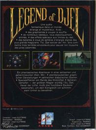 Box back cover for Legend Of Djel on the Microsoft DOS.