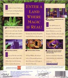 Box back cover for Legend Of Kyrandia - Book One, The on the Microsoft DOS.