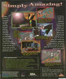 Box back cover for Little Big Adventure on the Microsoft DOS.