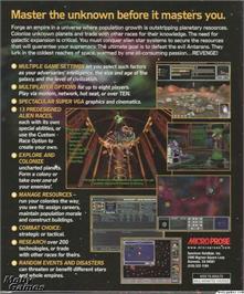 Box back cover for Master Of Orion 2 - Battle At Antares on the Microsoft DOS.