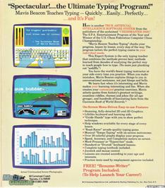 Box back cover for Mavis Beacon Teaches Typing! on the Microsoft DOS.