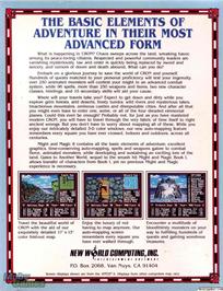 Box back cover for Might and Magic II - Gates to Another World on the Microsoft DOS.