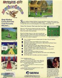 Box back cover for Mixed-Up Mother Goose (1990) on the Microsoft DOS.