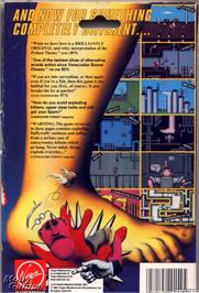 Box back cover for Monty Python's Flying Circus on the Microsoft DOS.