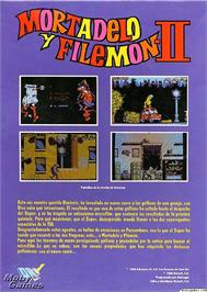 Box back cover for Mortadelo Y Filemon 2 on the Microsoft DOS.