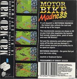 Box back cover for Motorbike Madness on the Microsoft DOS.