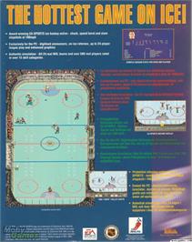 Box back cover for NHL '94 on the Microsoft DOS.