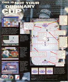 Box back cover for NHL Hockey 95 on the Microsoft DOS.