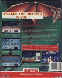 Box back cover for Night Hunter on the Microsoft DOS.