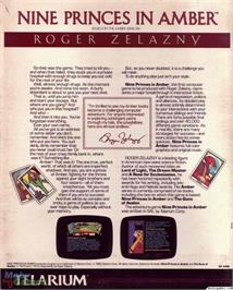 Box back cover for Nine Princes In Amber on the Microsoft DOS.