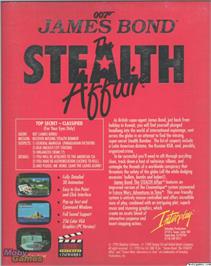 Box back cover for Operation Stealth on the Microsoft DOS.