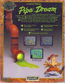 Box back cover for Pipe Dream on the Microsoft DOS.