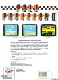 Box back cover for Pole Position 2 on the Microsoft DOS.