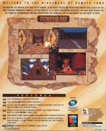 Box back cover for Powerslave on the Microsoft DOS.