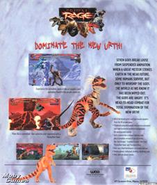 Box back cover for Primal Rage on the Microsoft DOS.