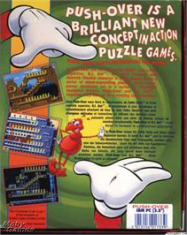 Box back cover for Push-over on the Microsoft DOS.
