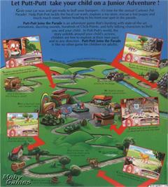Box back cover for Putt-Putt Joins the Parade on the Microsoft DOS.