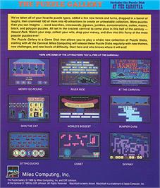 Box back cover for Puzzle Gallery, The - At the Carnival on the Microsoft DOS.