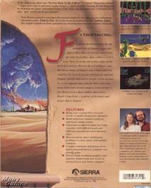 Box back cover for Quest For Glory 2 - Trial By Fire on the Microsoft DOS.