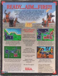 Box back cover for Rampart on the Microsoft DOS.